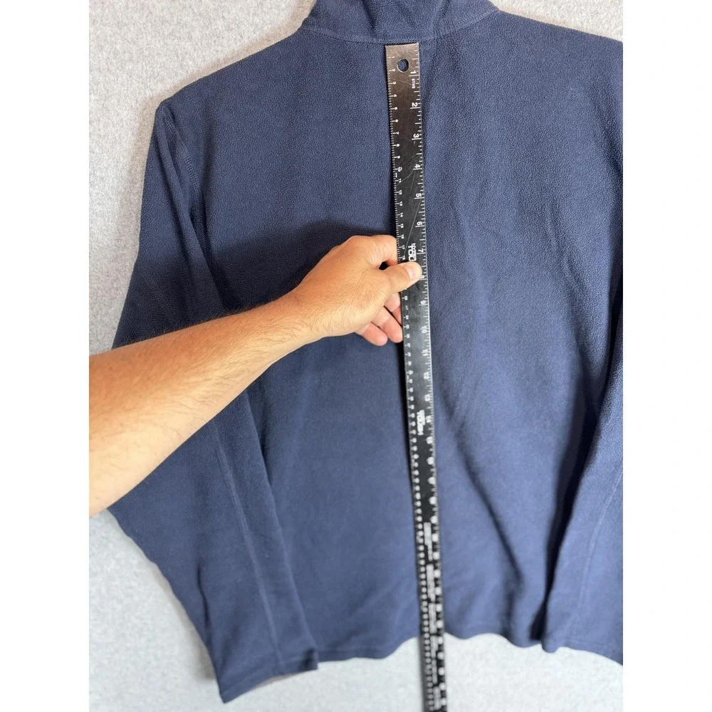 North Face Pullover Mens Medium Blue Gray Fleece Outdoor‎ Half Zip Jacket Hiking